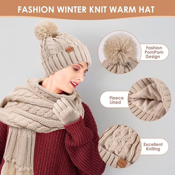 Women Winter Knit Warm Hat - Image 5